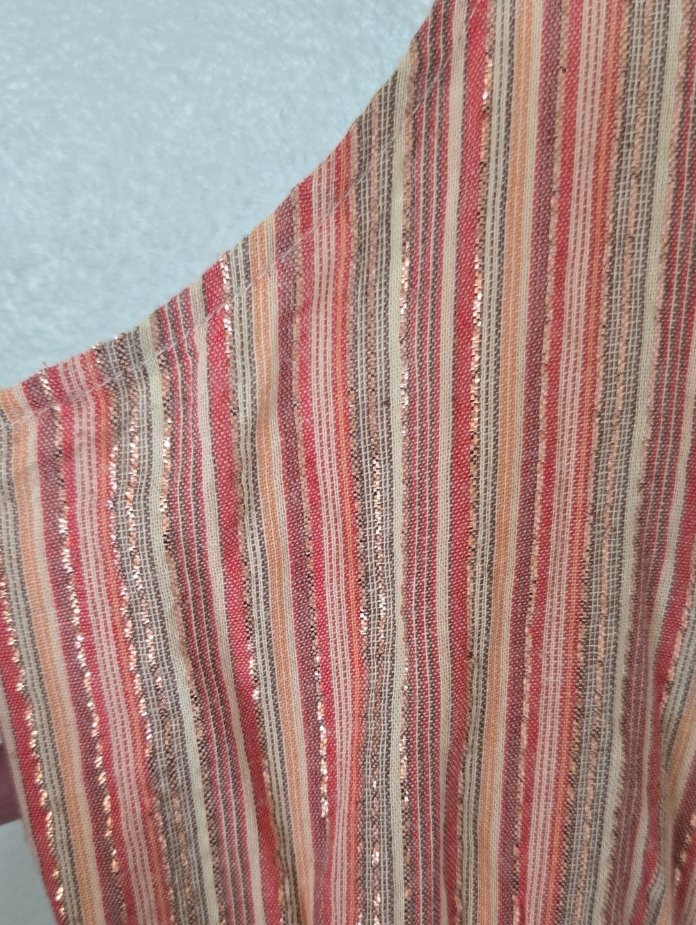 Linda Anderson | Rose Striped Multicolored Tiered Smocked Sun Dress Size Medium - Picture 9 of 13